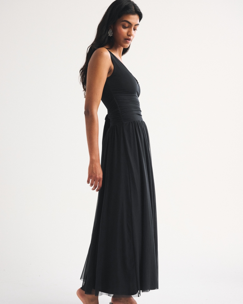 The A&F Convertible Mesh Maxi Dress 상세 이미지 3