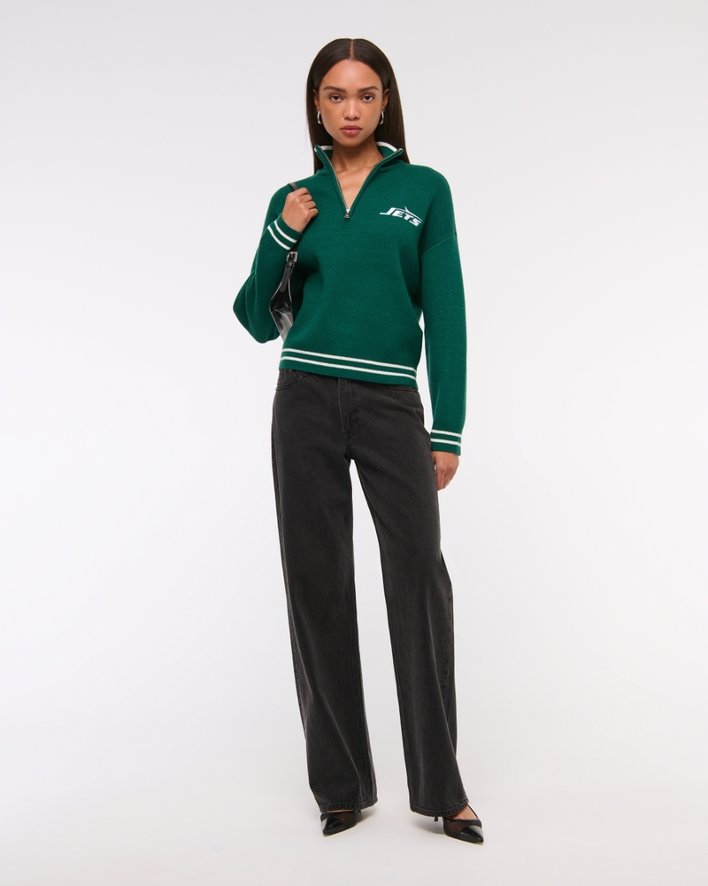New York Jets LuxeLoft Half-Zip 상세 이미지 2