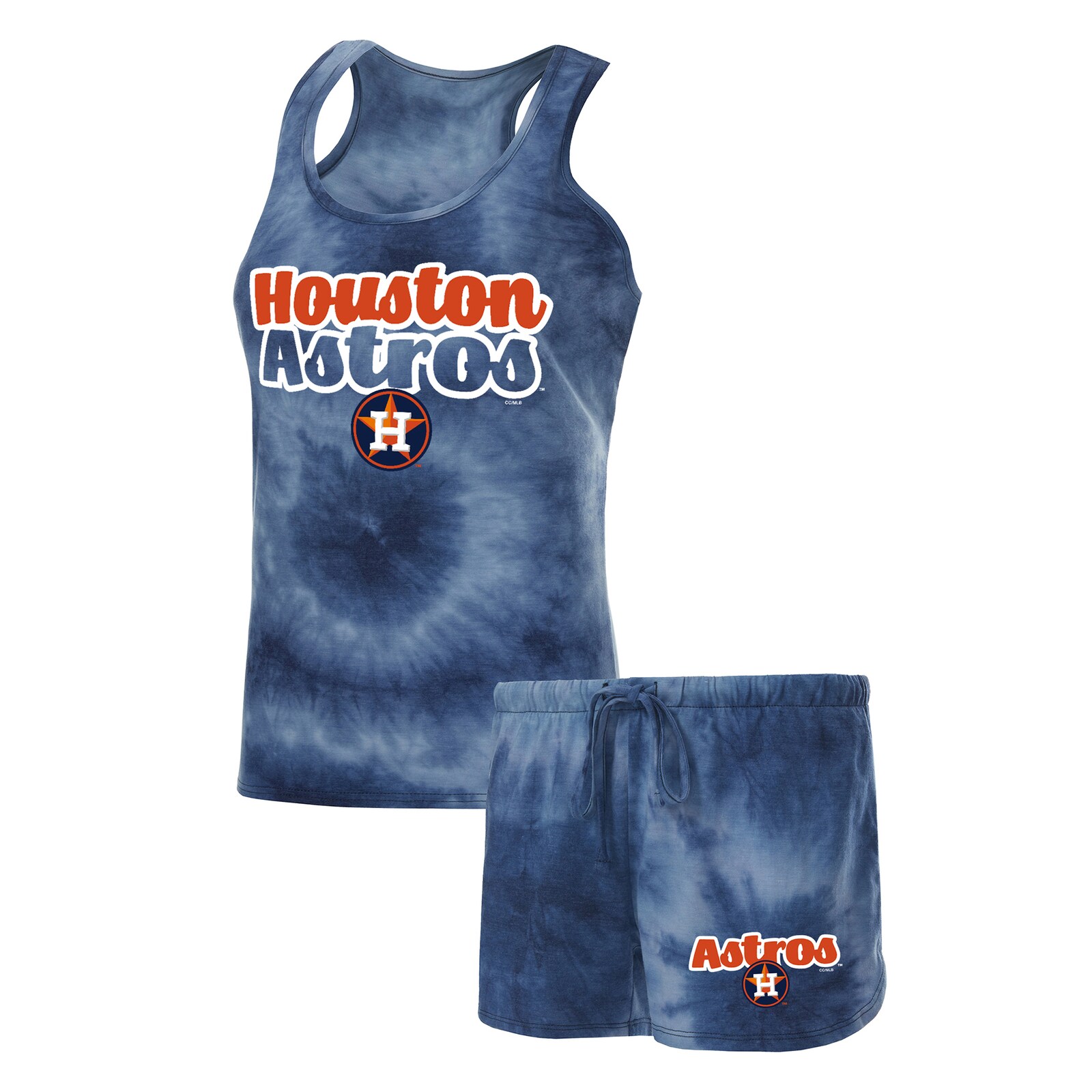 여성용 Houston Astros Concepts Sport 네이비 Billboard 레이서백 탱크톱 및 반바지 세트