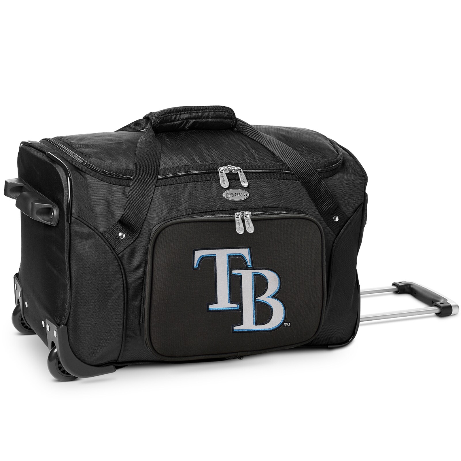 Tampa Bay Rays 블랙 22인치 MOJO 휠 더플백 상세 이미지 2