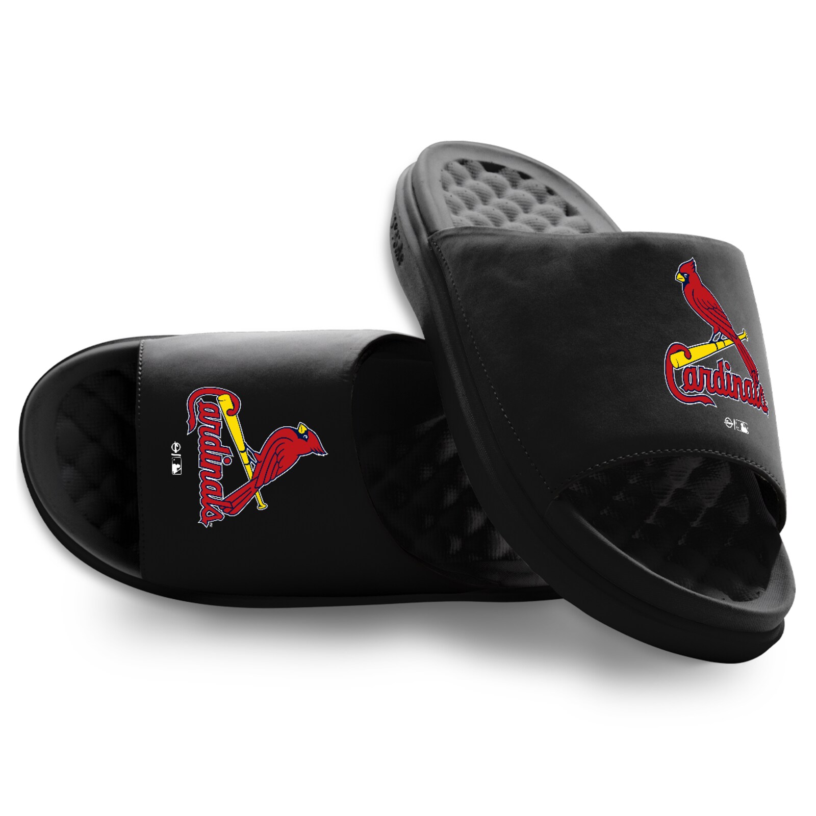 아동용 St. Louis Cardinals ISlide 블랙 프라이머리 모티브 슬라이드 샌들 상세 이미지 2