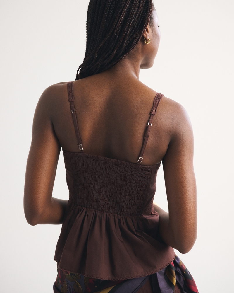 Tie-Front Lace-Trim Cami 상세 이미지 5