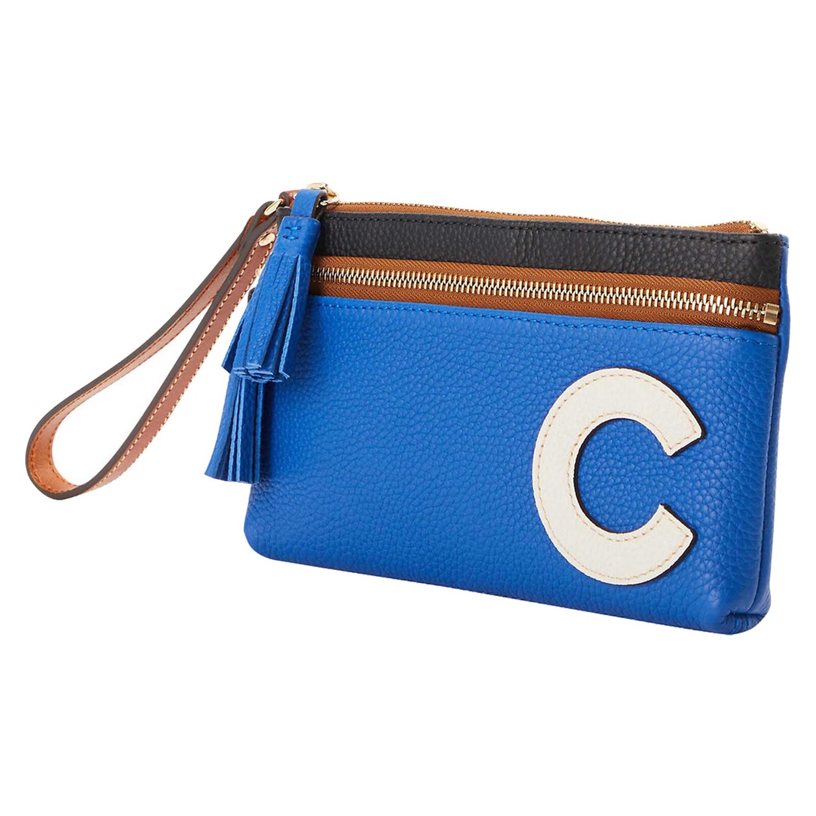 Chicago Cubs Dooney & Bourke Infield 더블 지퍼 손목지갑 상세 이미지 2