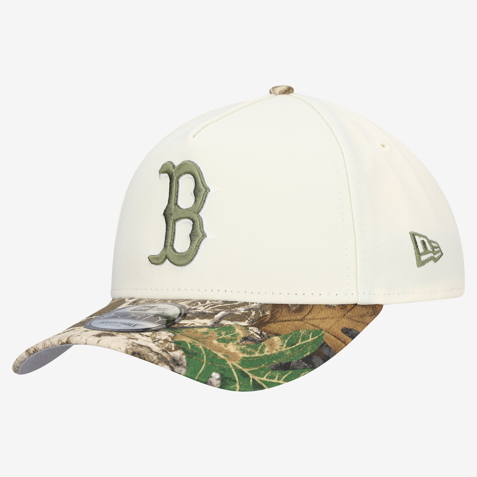 남성용 보스턴 레드삭스 New Era 크림/Realtree 카모 9FORTY A-프레임 조절식 모자 상세 이미지 4