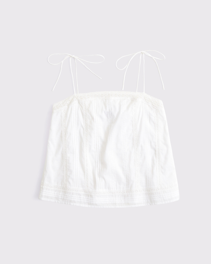 Lace-Trim Tie-Strap Cami 상세 이미지 7
