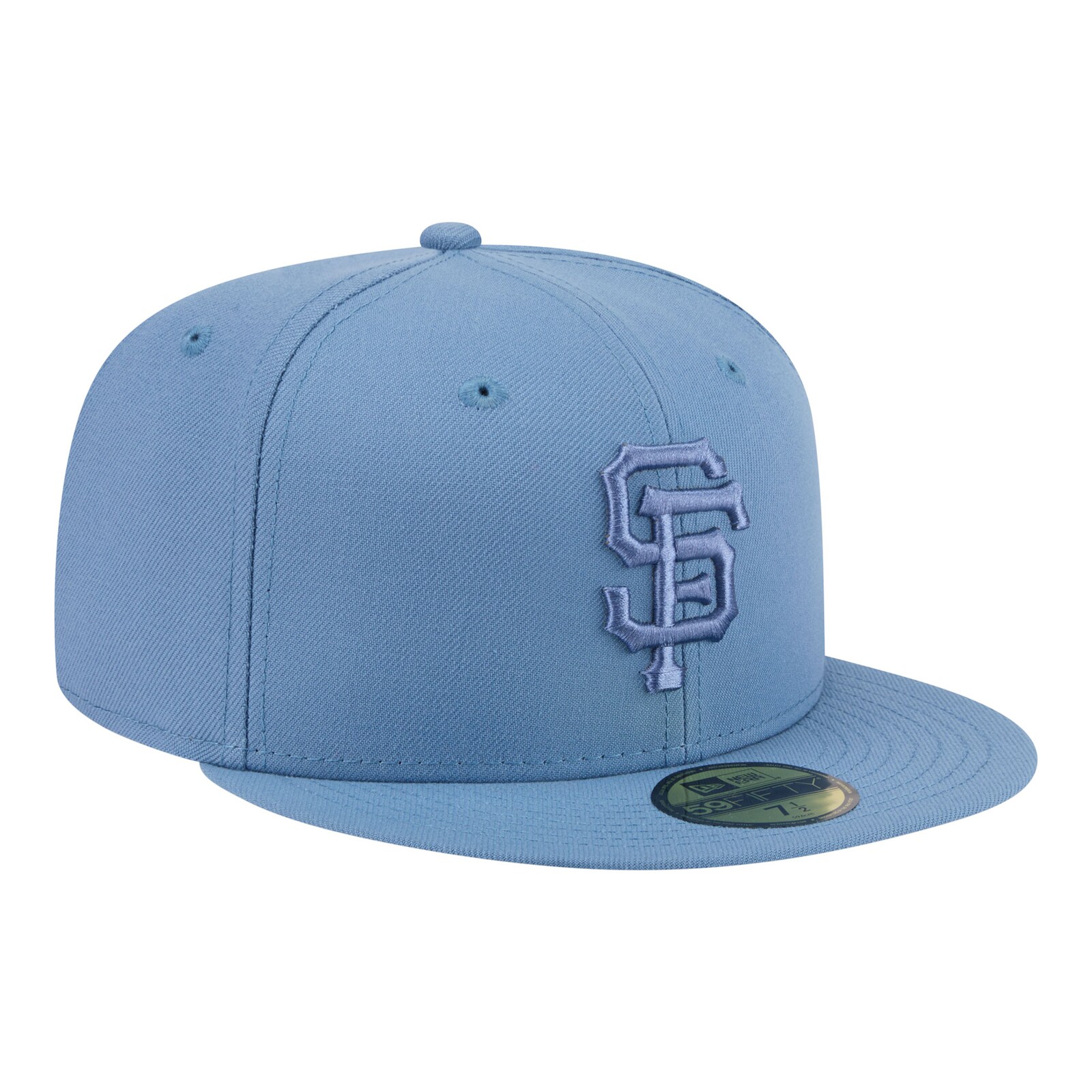 남성용 샌프란시스코 자이언츠 New Era 블루 컬러 팩 59FIFTY 피티드 모자 상세 이미지 4