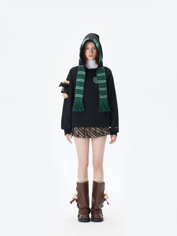 Harry Potter × 13DE MARZO 호그와트 4개 기숙사 베어 머플러 스웨터 상세 이미지 12