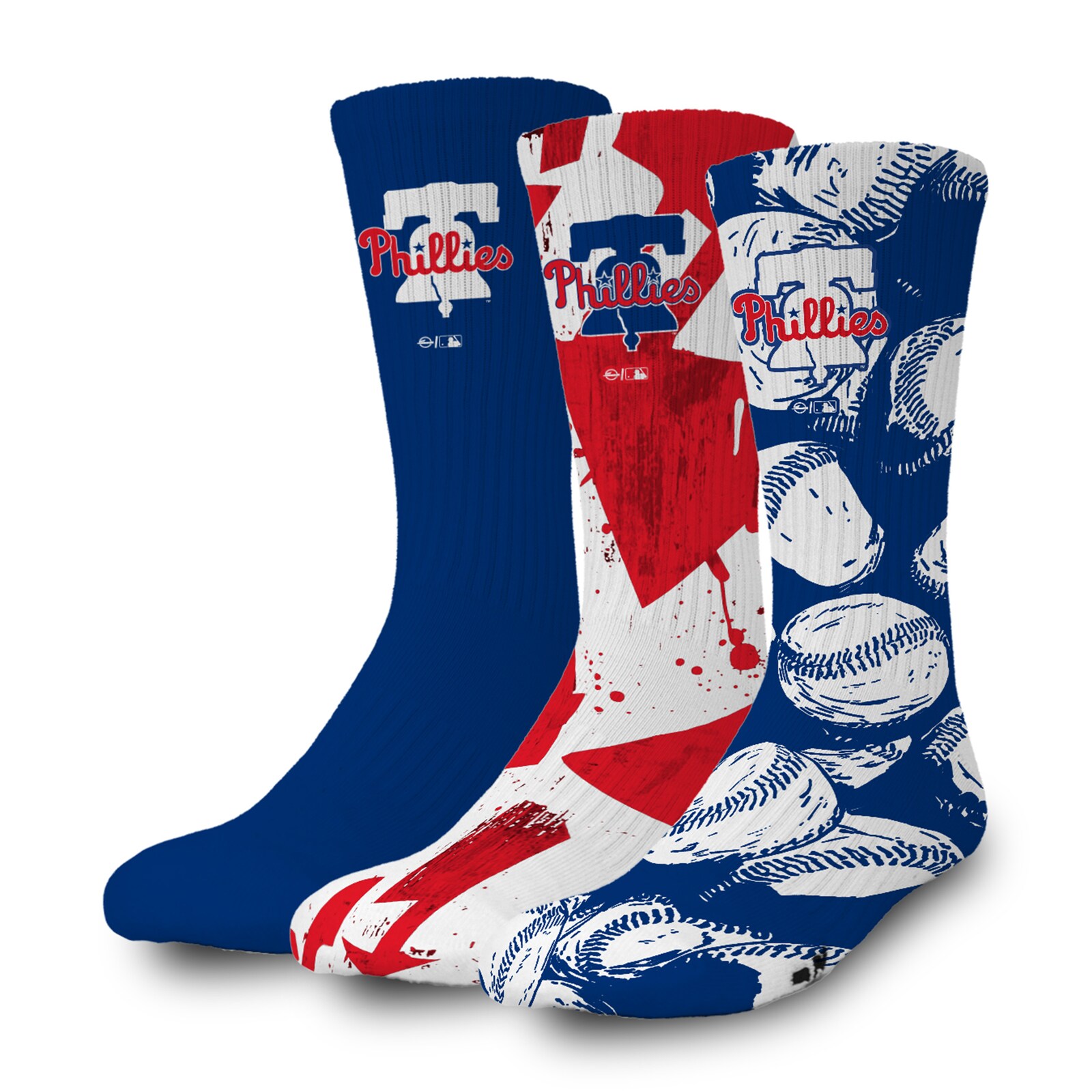 Philadelphia Phillies ISlide 라이프스타일 크루 양말 3팩 세트 상세 이미지 2