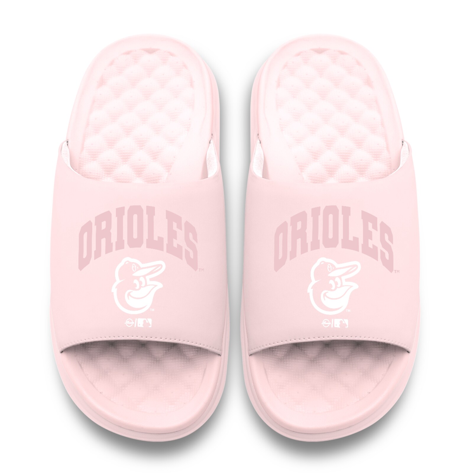 남녀공용 Baltimore Orioles ISlide 핑크 톤온톤 팝 모티브 슬라이드 샌들 상세 이미지 3