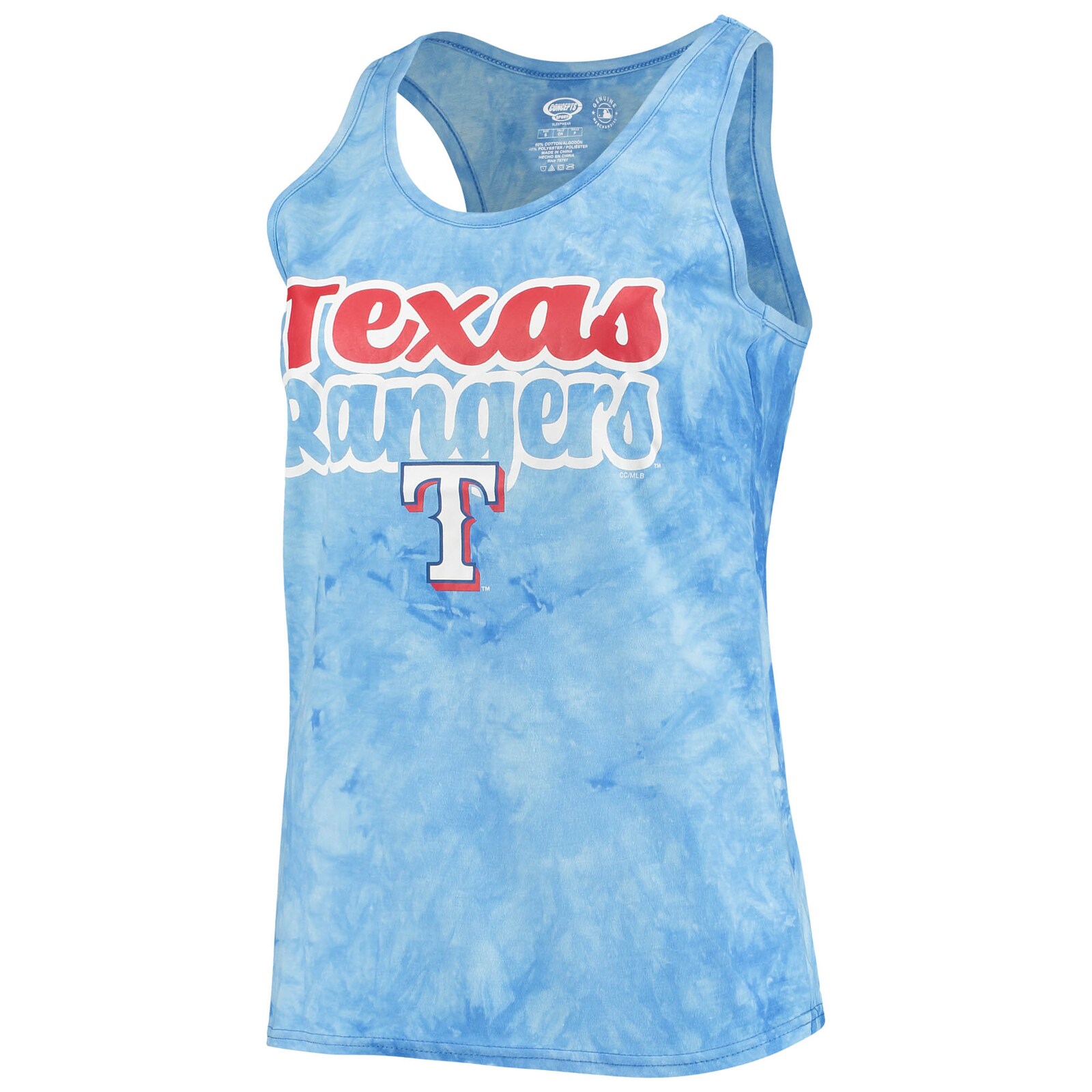 여성용 Texas Rangers Concepts Sport 로열 Billboard 레이서백 탱크톱 & 쇼츠 세트 상세 이미지 3