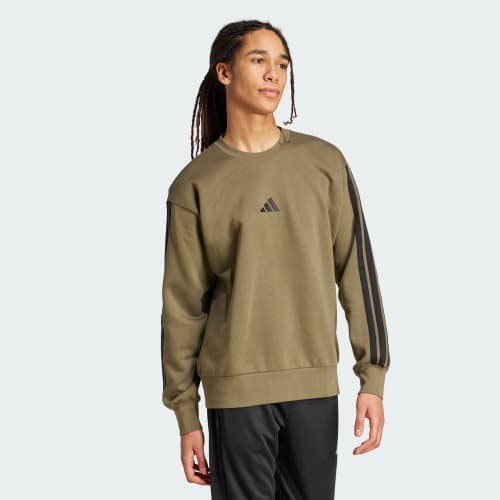 Essentials 3-Stripes Fleece Sweatshirt 상세 이미지 3