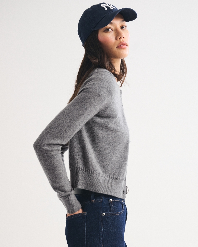 100% Cashmere Shrunken Cardigan 상세 이미지 4