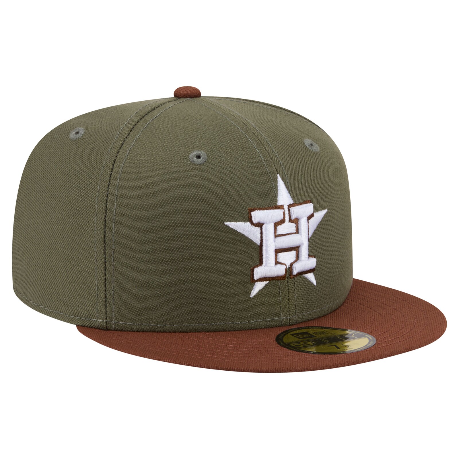남성용 Houston Astros New Era 올리브/브라운 Color Pack 59FIFTY 피티드 모자 상세 이미지 4