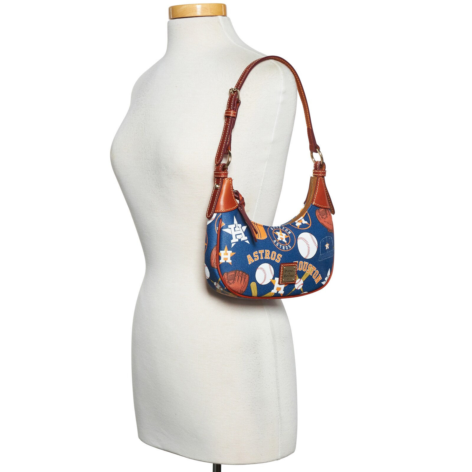 Houston Astros Dooney & Bourke Luca 가죽 호보 백 상세 이미지 5