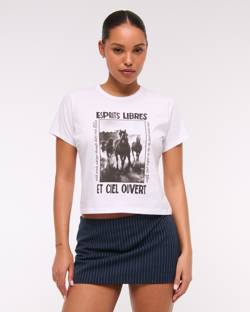 Short-Sleeve Western Graphic Skimming Tee 상세 이미지 2