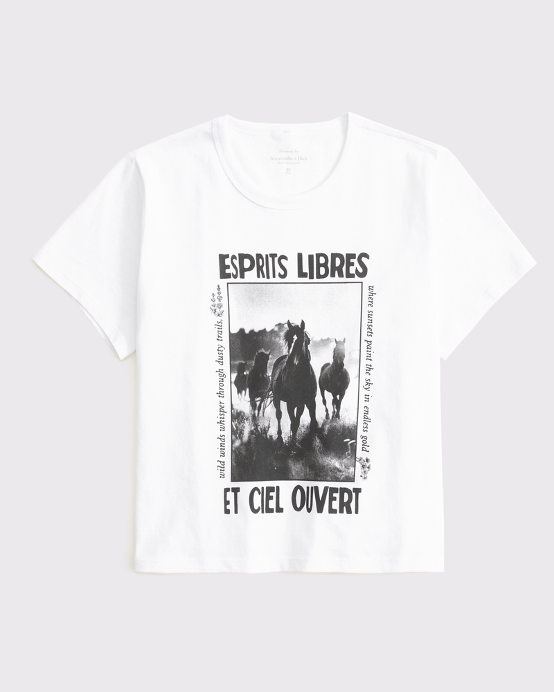 Short-Sleeve Western Graphic Skimming Tee 상세 이미지 6