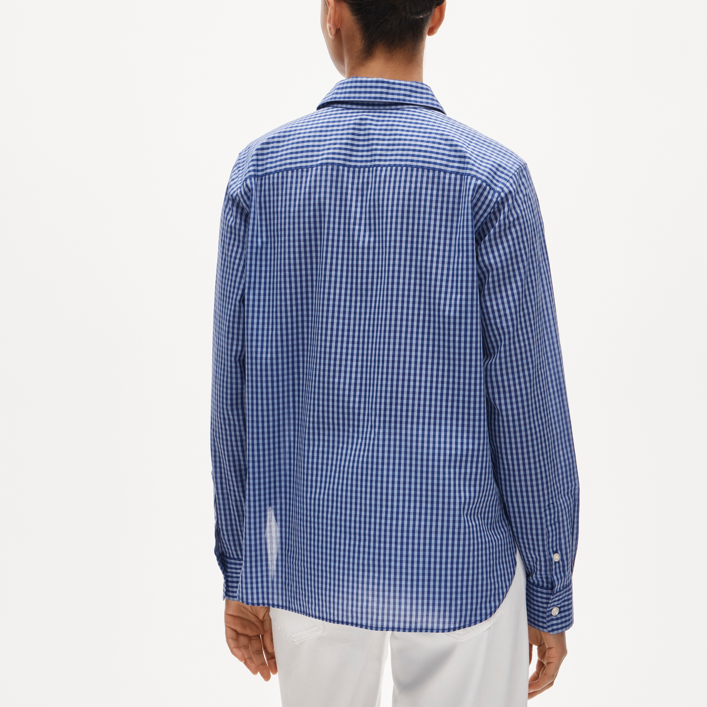 Jules classic-fit shirt in gingham sateen 상세 이미지 5