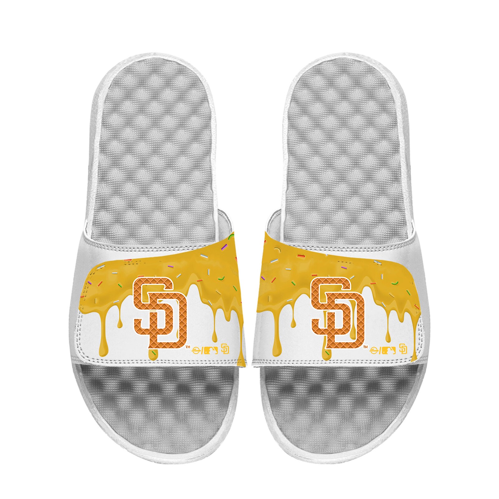남녀공용 San Diego Padres ISlide 화이트 아이스크림 드립 슬라이드 샌들 상세 이미지 2