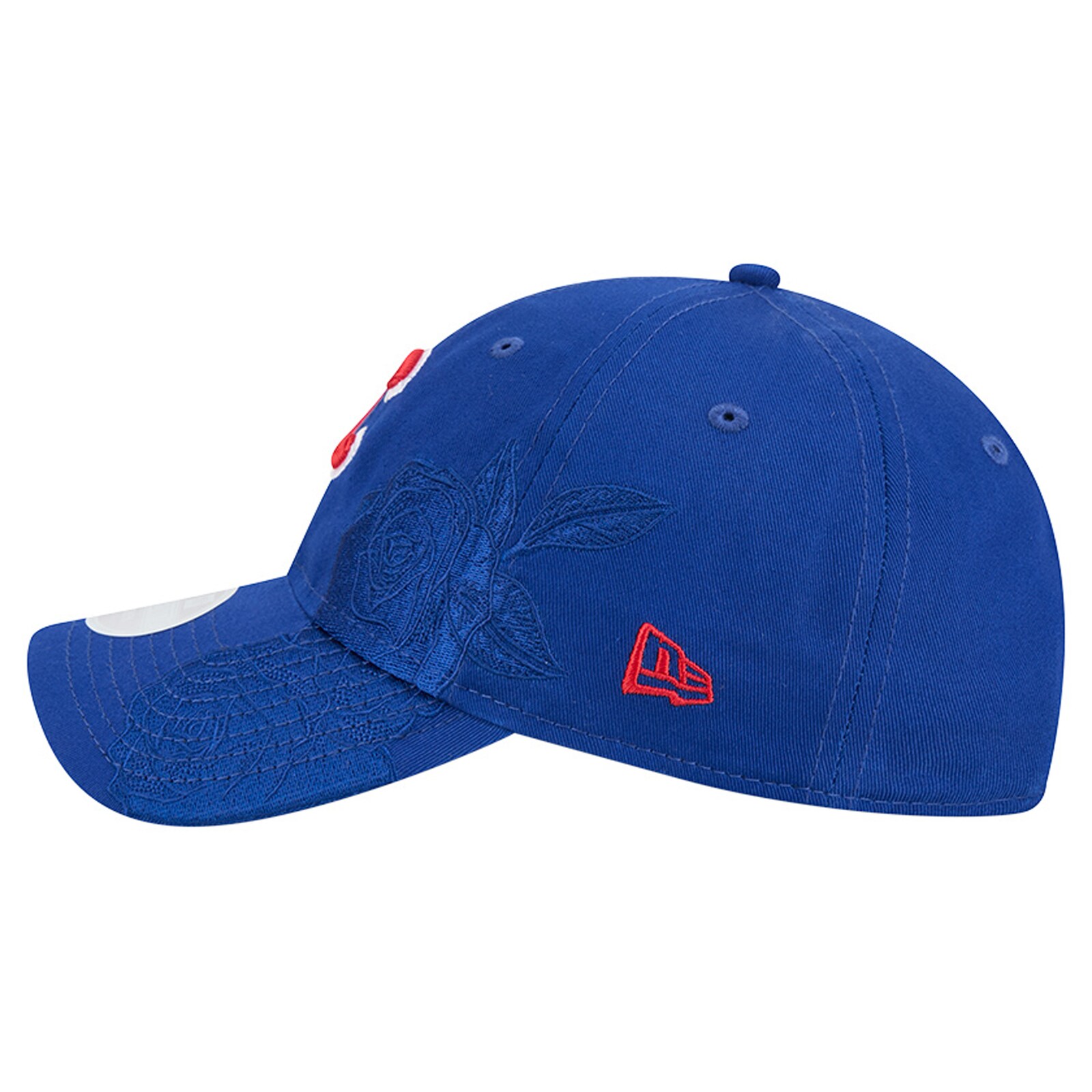 여성용 Chicago Cubs 장미 장식 9TWENTY 조절식 모자 상세 이미지 7