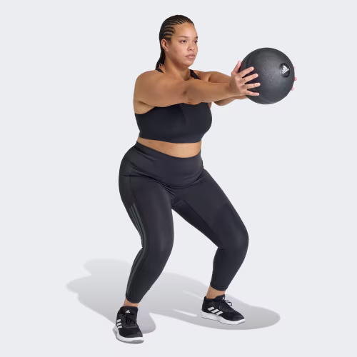 Optime Workout 3-Stripes Medium Support Bra (Plus Size) 상세 이미지 3
