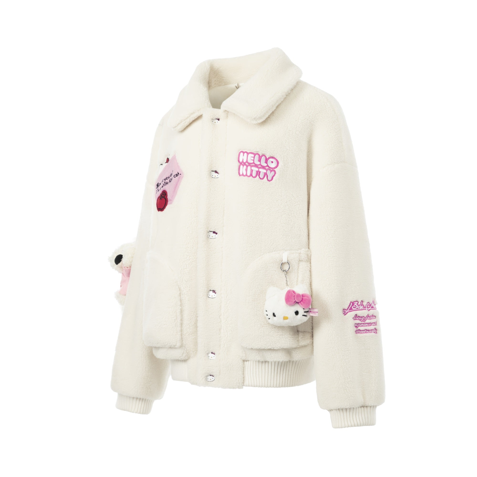 Hello Kitty 곰 플리스 코트 상세 이미지 4
