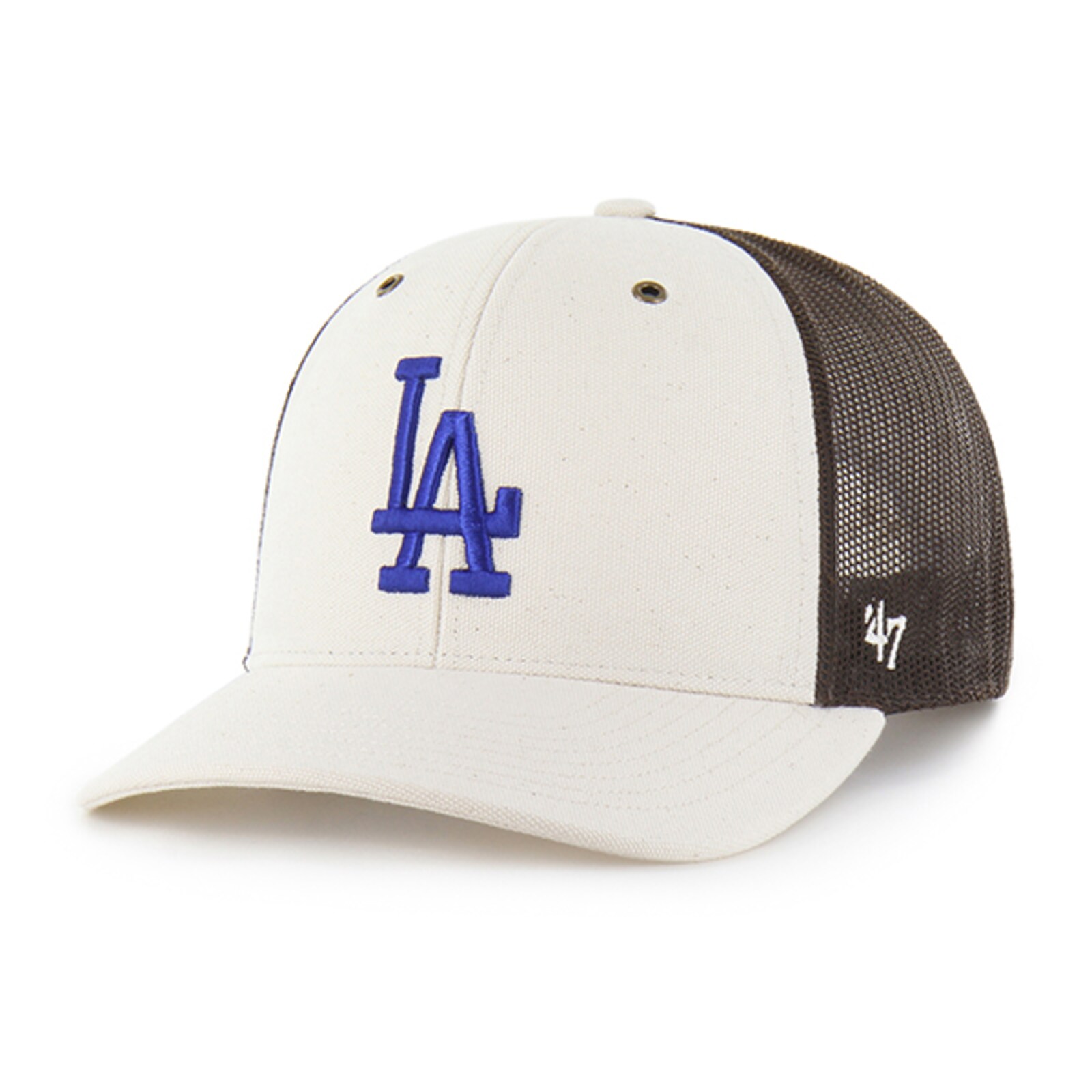 남성용 Los Angeles Dodgers Carhartt x '47 내추럴/브라운 무염색 트러커 조절식 모자
