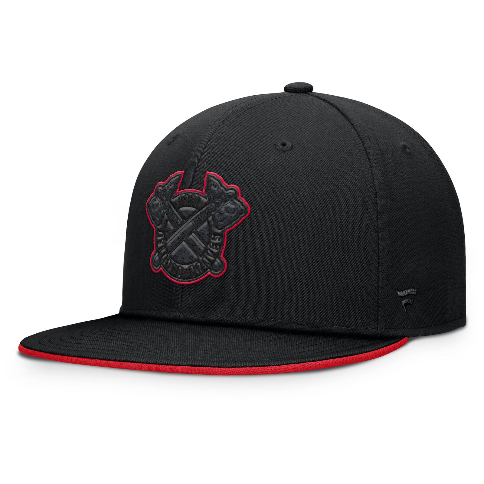 남성용 Atlanta Braves Fanatics 블랙 Glint 스냅백 모자 상세 이미지 2