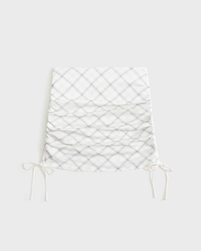 로우 라이즈 메쉬 사이드 러플 미니 스커트 상세 이미지 6
