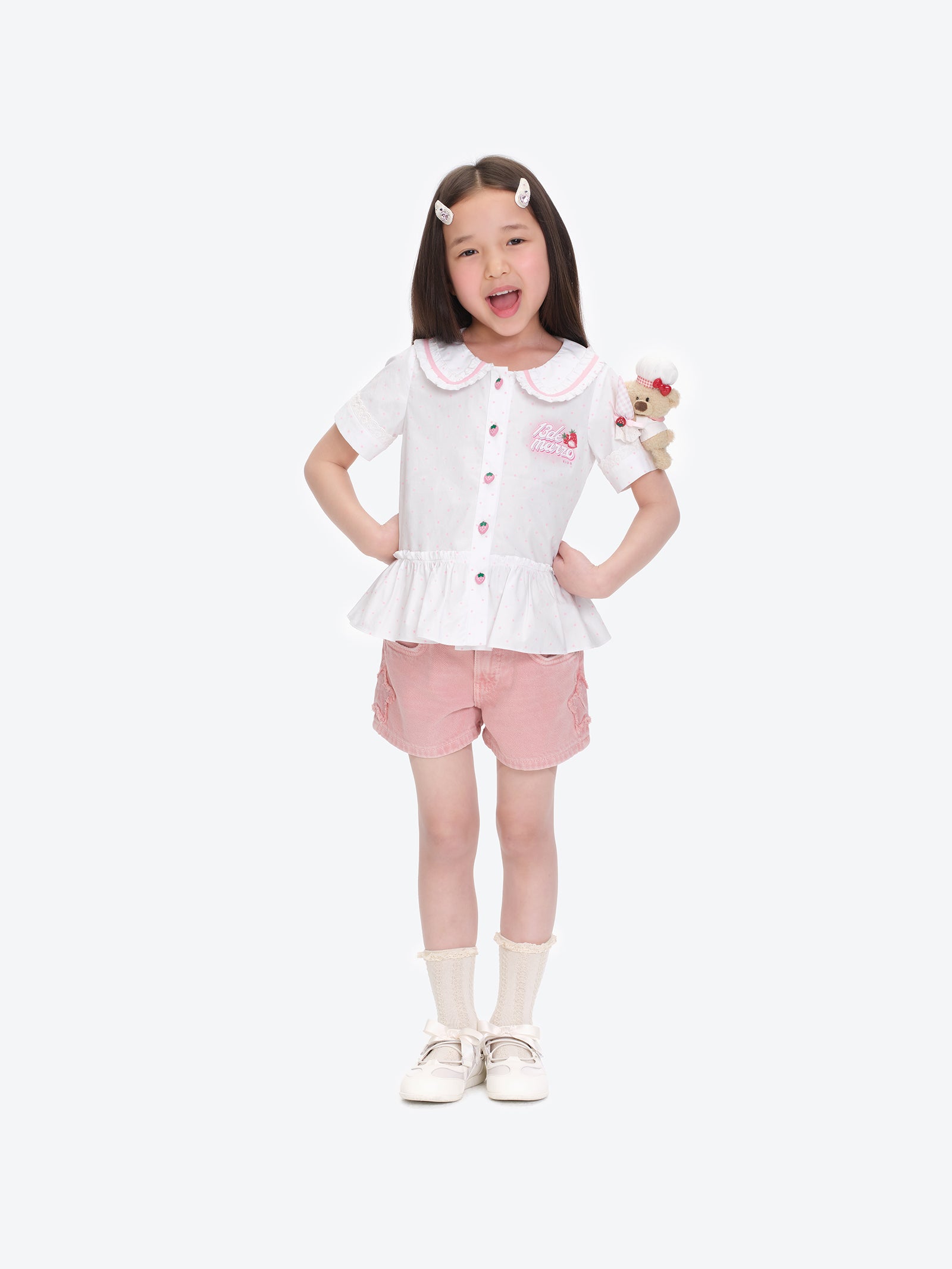 베이비베어 스트로베리 도트 셔츠 상세 이미지 2