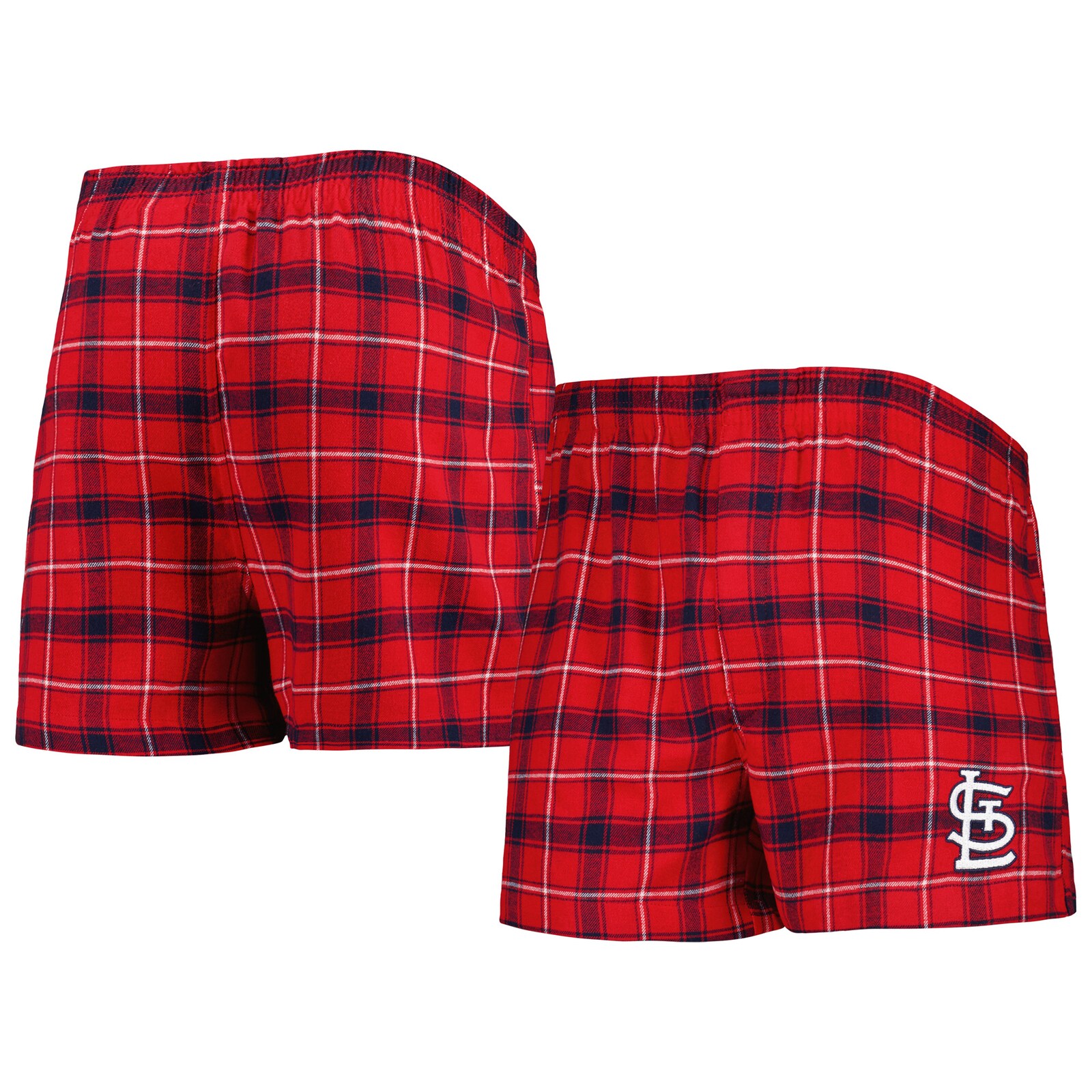 남성용 St. Louis Cardinals Concepts Sport 레드/네이비 Ledger 플란넬 복서