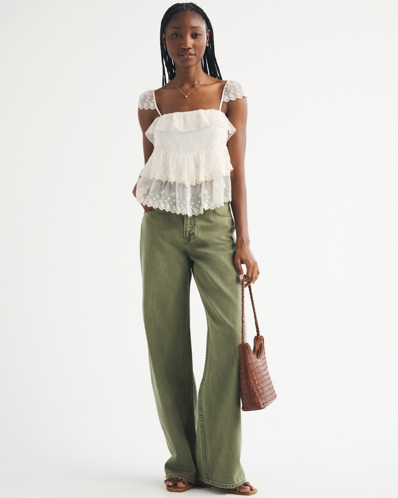 Embroidered Ruffle Cami 상세 이미지 2