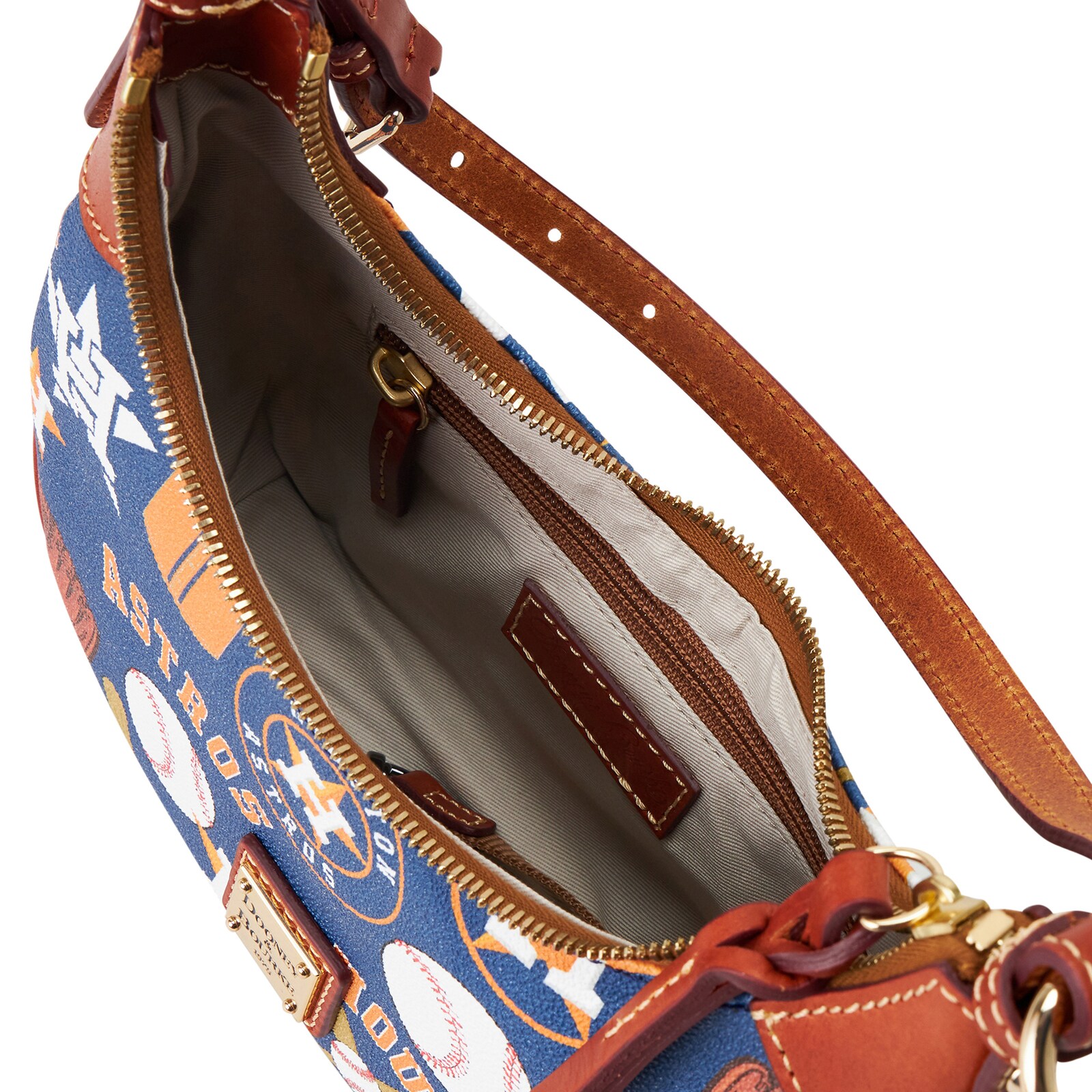 Houston Astros Dooney & Bourke Luca 가죽 호보 백 상세 이미지 4