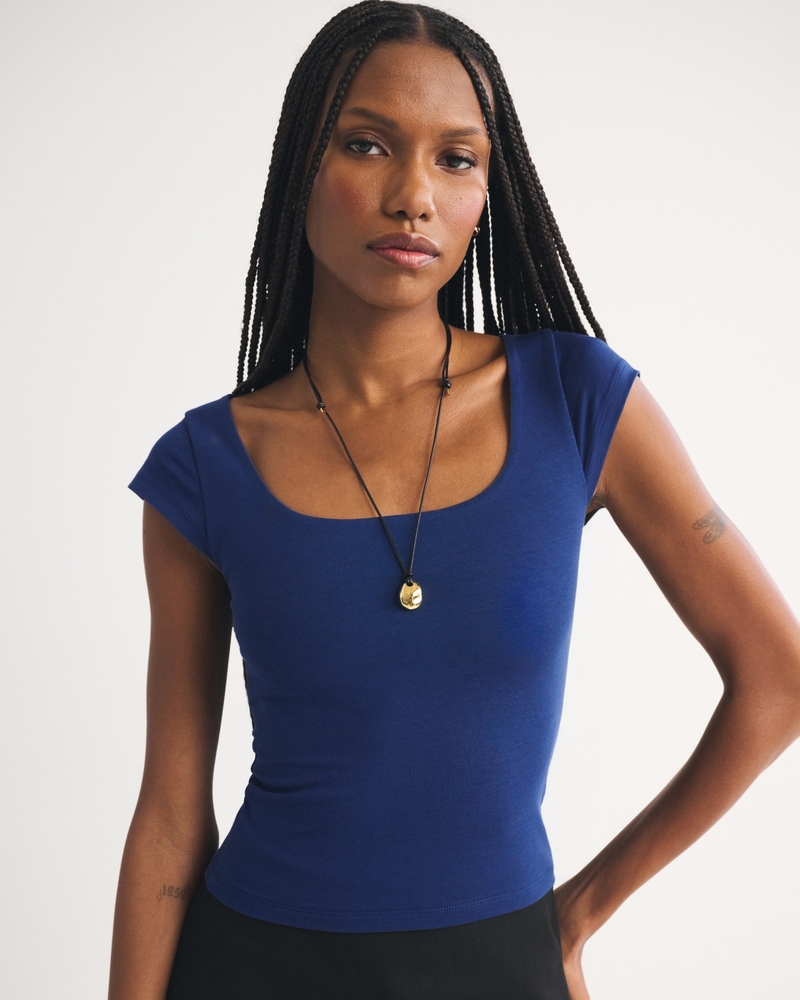 Bra-Free Reversible Scoopneck Top 상세 이미지 3