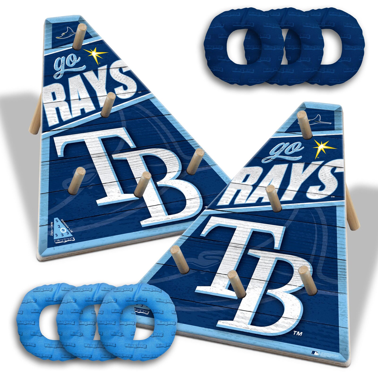 Tampa Bay Rays IDNA 20인치 x 23인치 링 백 게임 상세 이미지 2