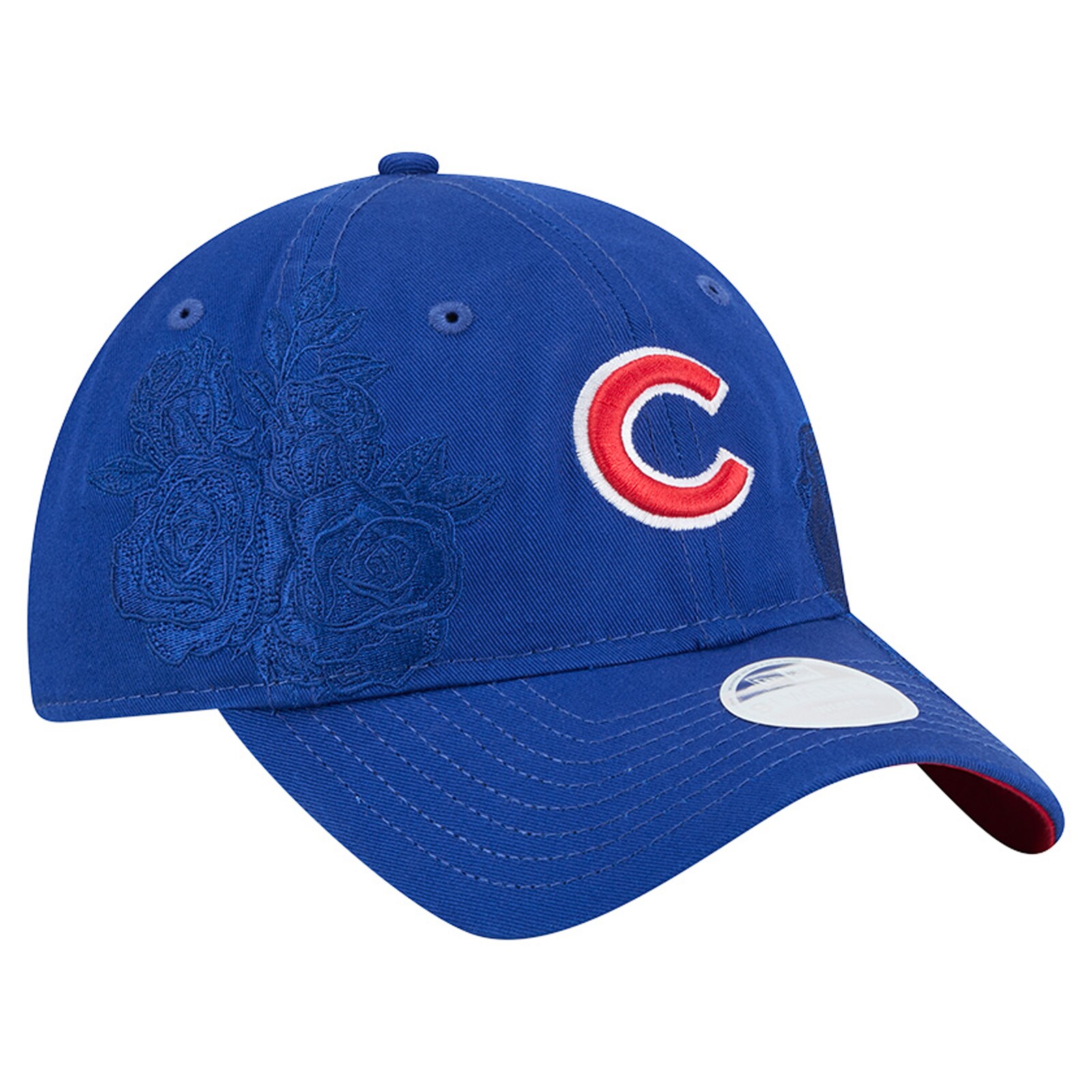 여성용 Chicago Cubs 장미 장식 9TWENTY 조절식 모자 상세 이미지 4