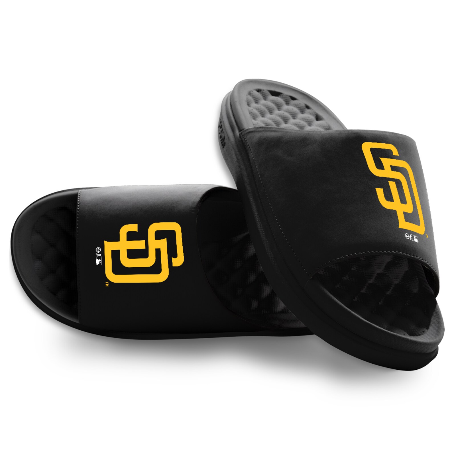 유소년용 San Diego Padres ISlide 블랙 프라이머리 모티브 슬라이드 샌들 상세 이미지 2