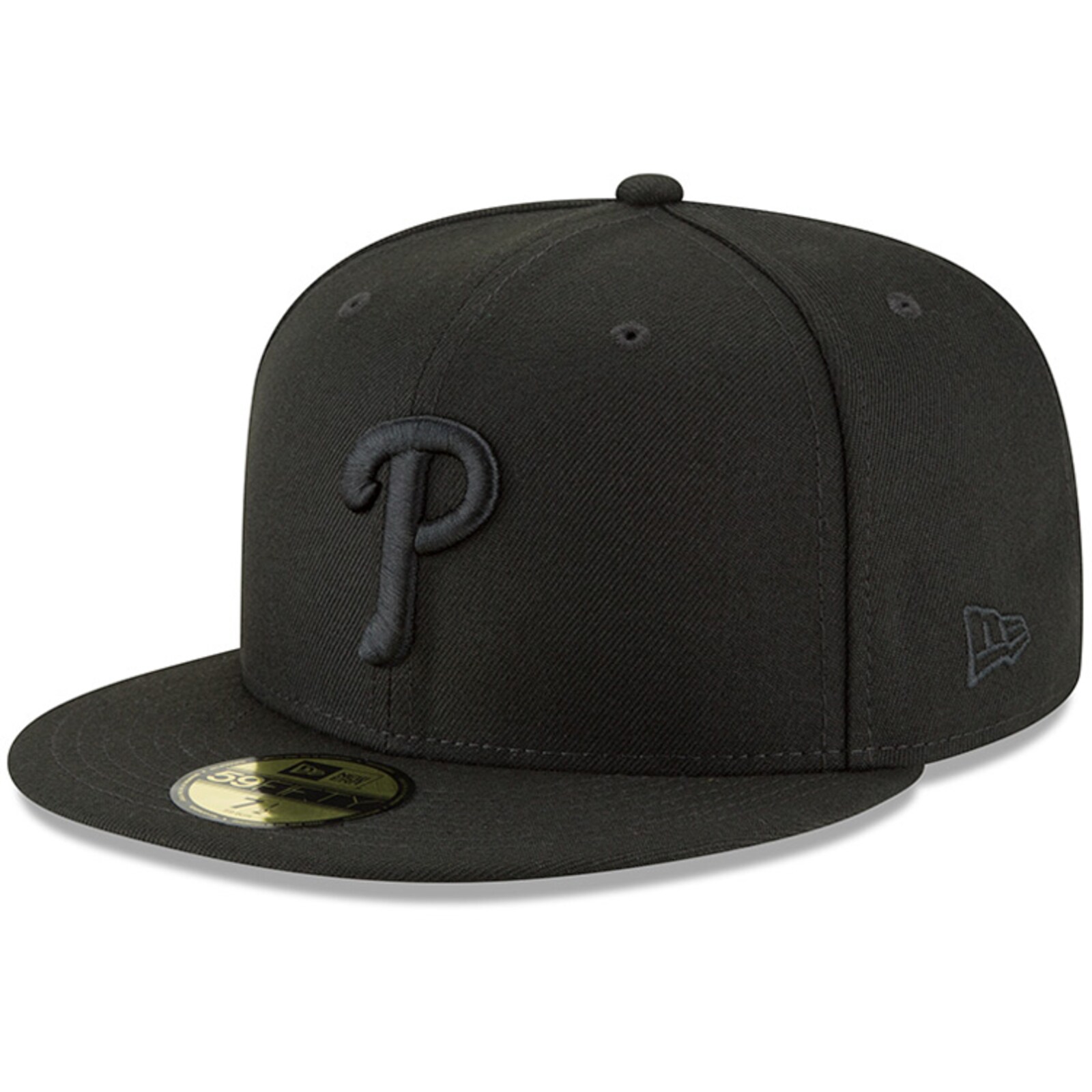남성용 Philadelphia Phillies New Era 블랙 프라이머리 로고 베이식 59FIFTY 피티드 모자 상세 이미지 2