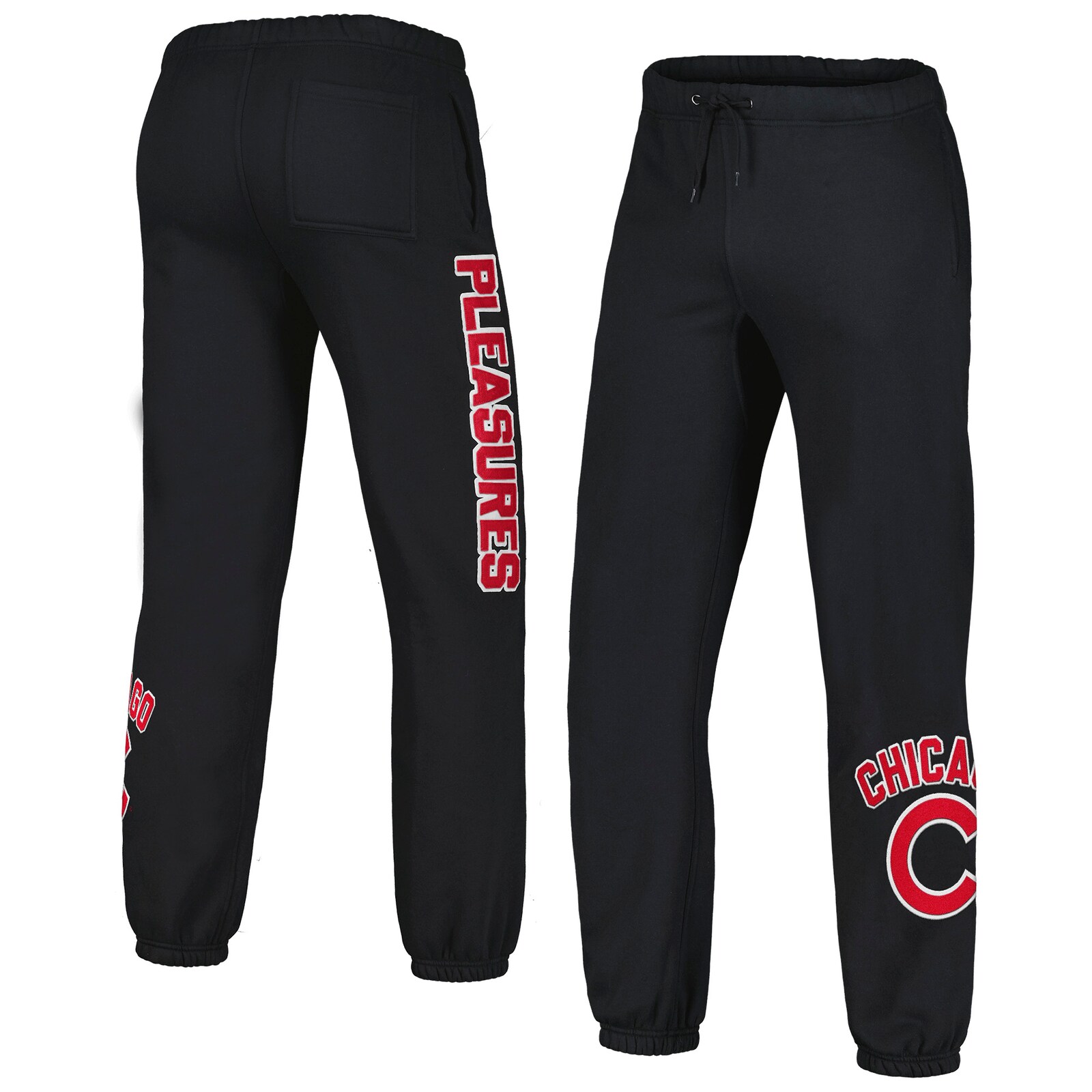 남성용 Chicago Cubs PLEASURES 블랙 Opening Day 스웨트팬츠 상세 이미지 2
