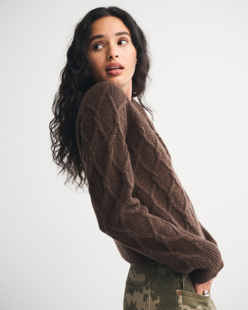 Cable-Knit Crew Cardigan 상세 이미지 5