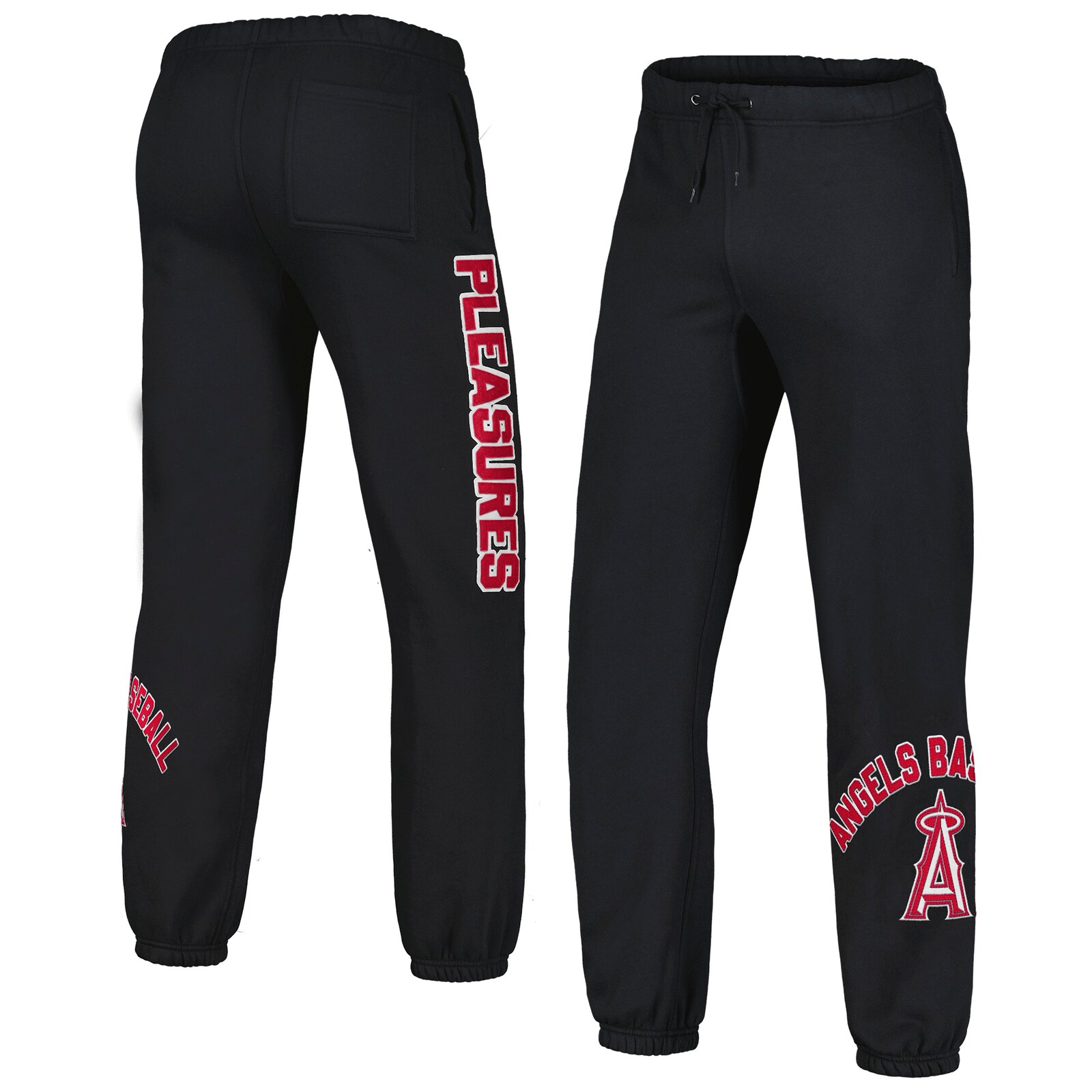 남성용 Los Angeles Angels PLEASURES 블랙 Opening Day 스웨트팬츠 상세 이미지 2