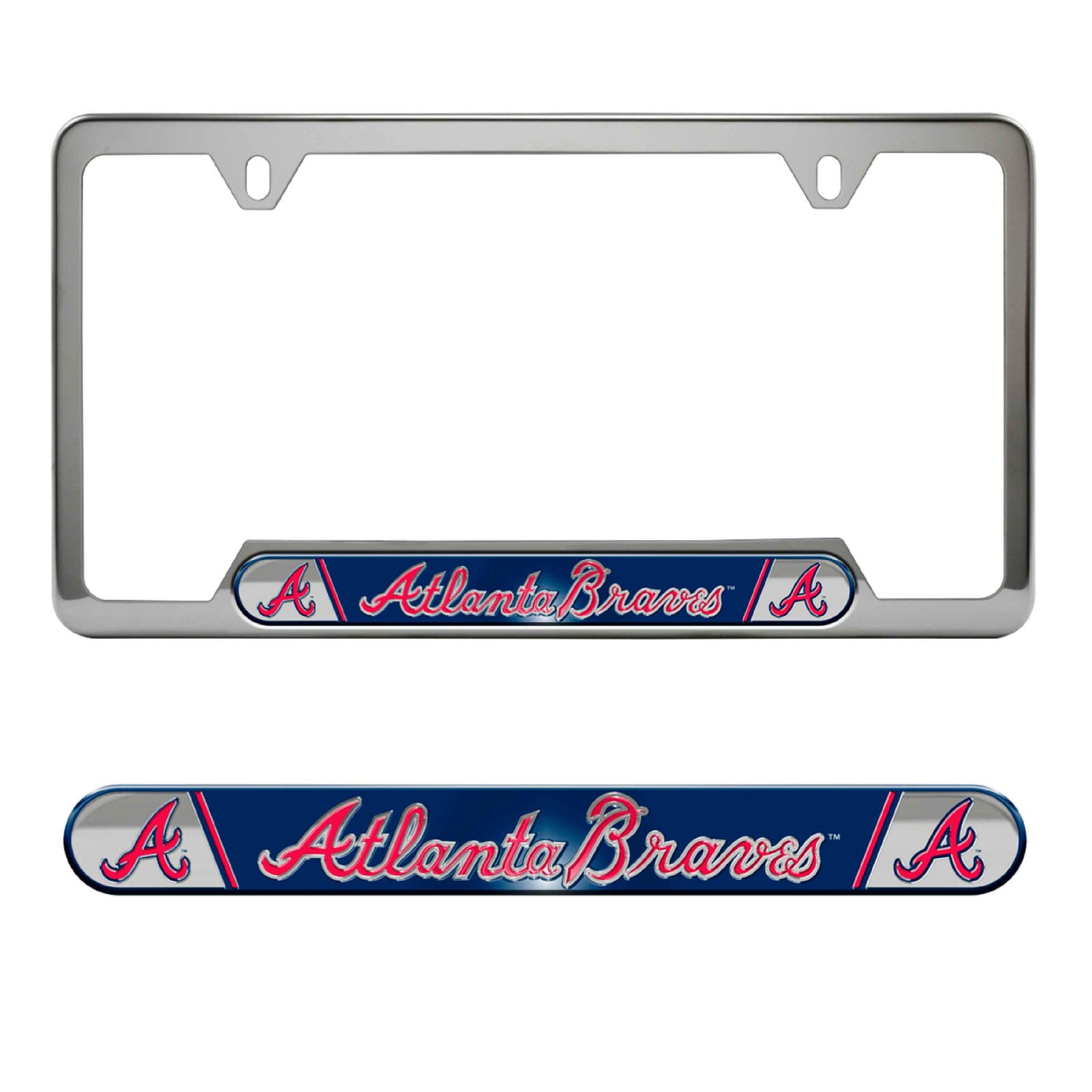 Atlanta Braves Logo Brands 엠보싱 번호판 프레임 상세 이미지 2