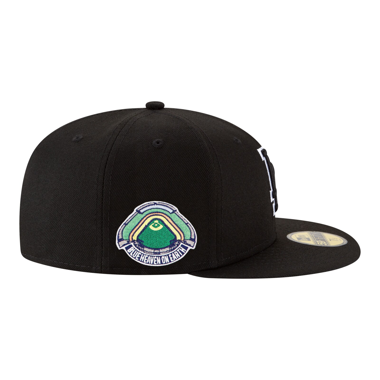 남성용 Los Angeles Dodgers New Era 블랙 Blue Heaven On Earth 스타디움 패치 59FIFTY 핏 모자 상세 이미지 7