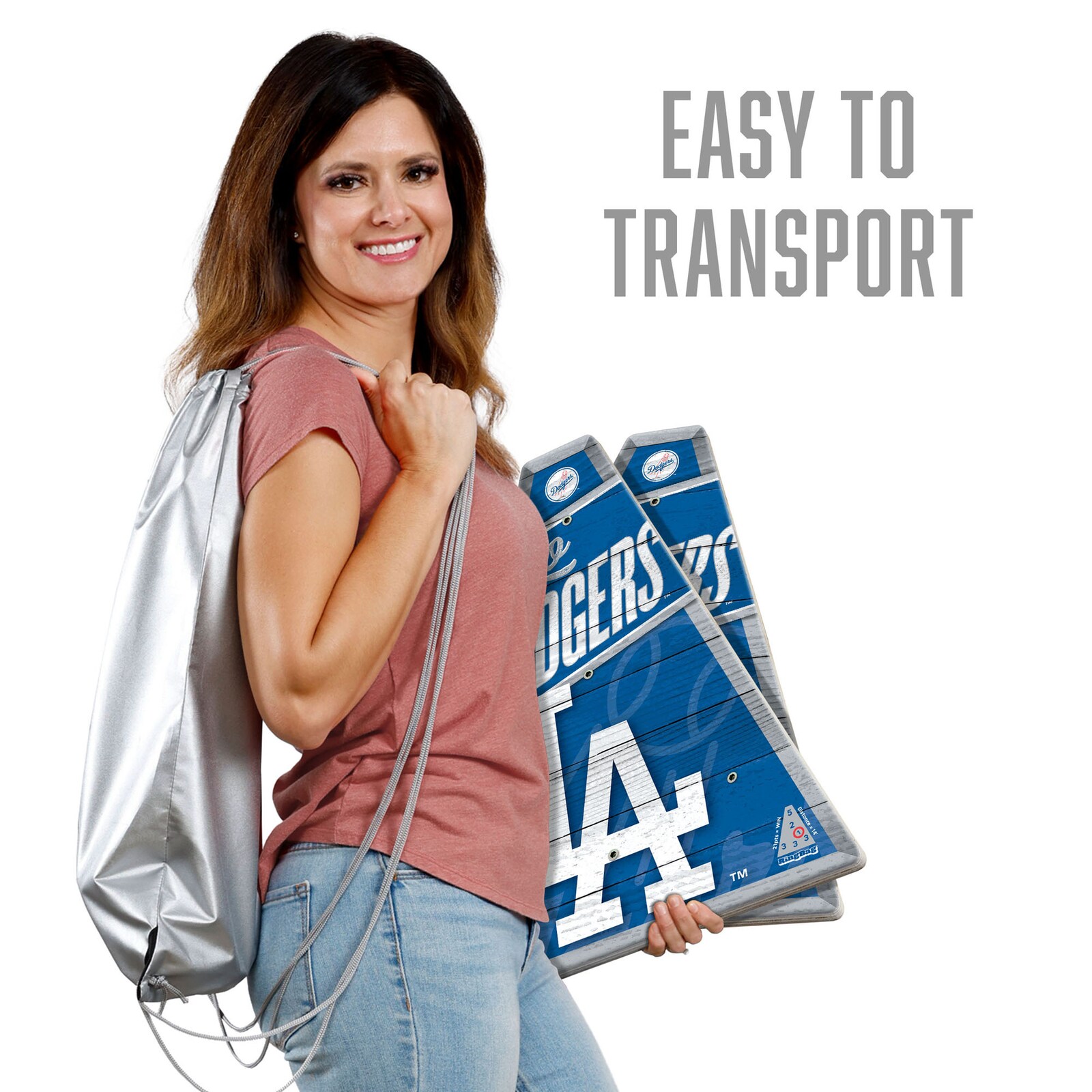 Los Angeles Dodgers IDNA 20인치 x 23인치 링 백 게임 상세 이미지 6