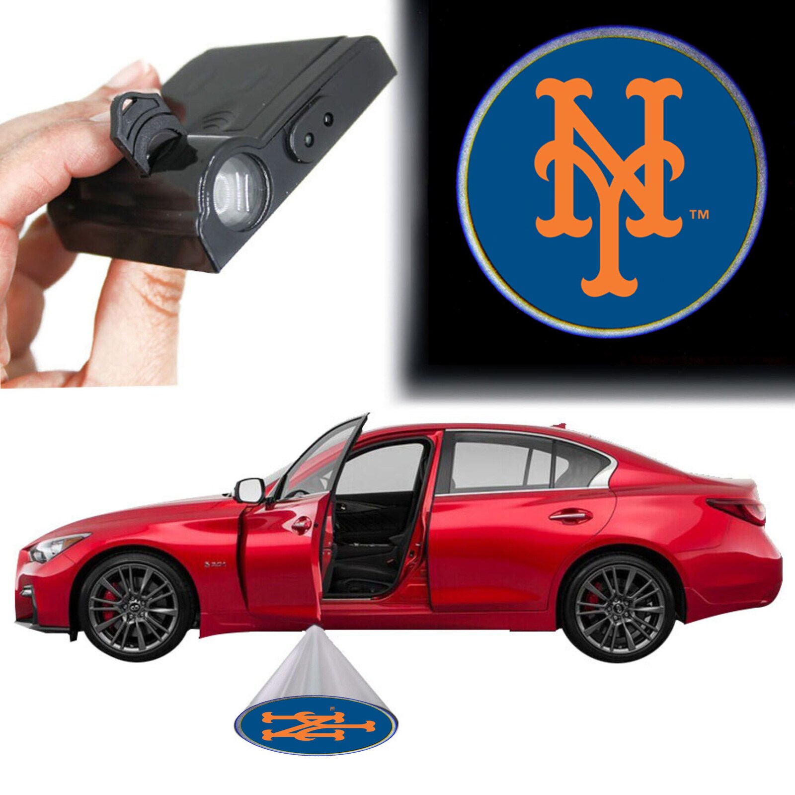 New York Mets 차량 도어 라이트 상세 이미지 2
