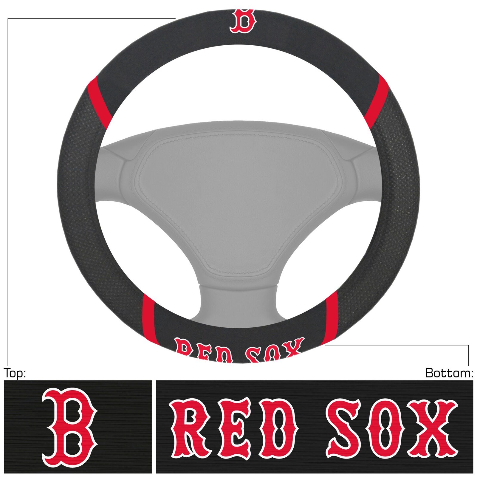 Boston Red Sox 스티어링 휠 커버 상세 이미지 2