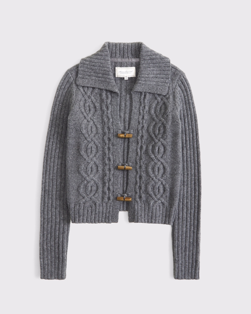 Cable-Knit Collared Cardigan 상세 이미지 8