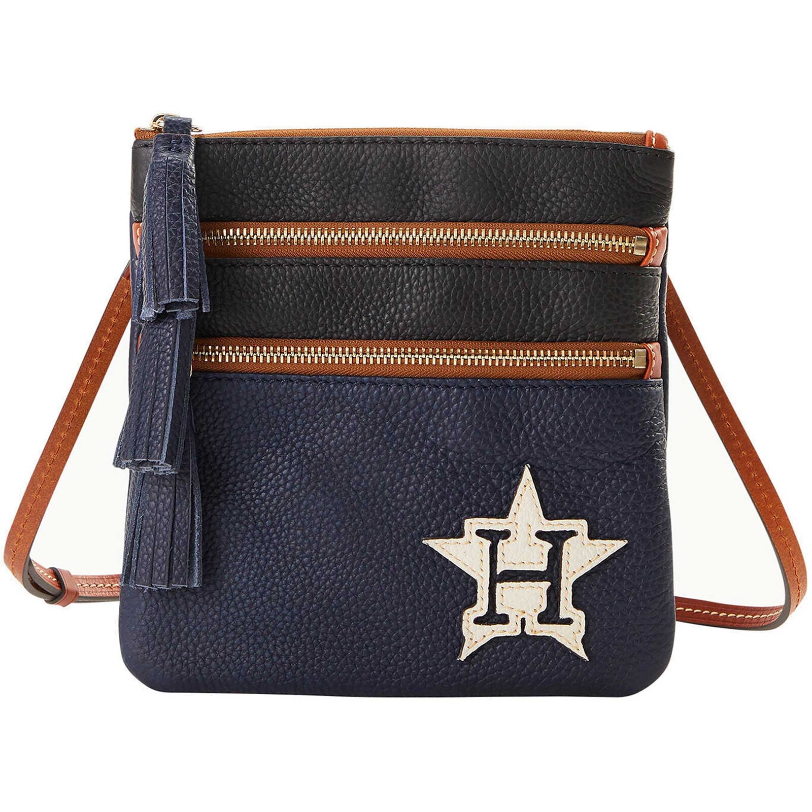 Houston Astros Dooney & Bourke Infield 트리플 지퍼 크로스바디 백 상세 이미지 2