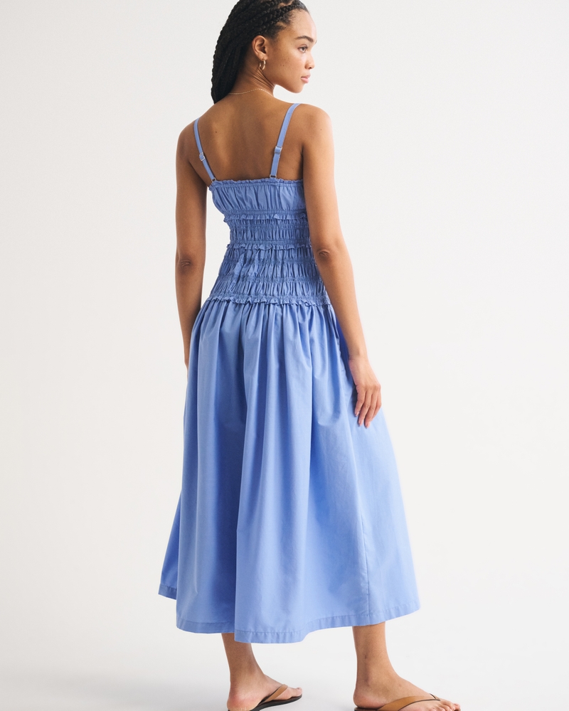 Bra-Free Smocked Drop-Waist Maxi Dress 상세 이미지 4