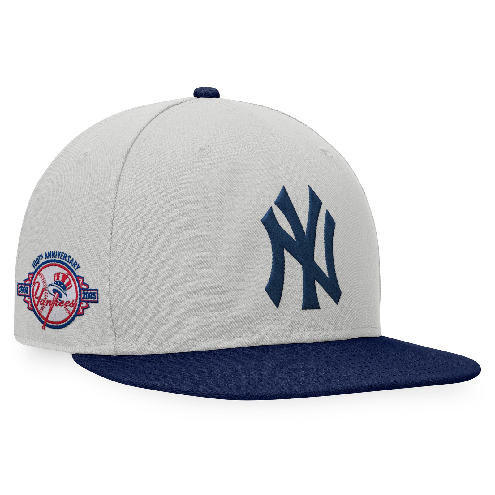 남성용 New York Yankees Fanatics 그레이/네이비 Glory Days 투톤 스냅백 모자 상세 이미지 2