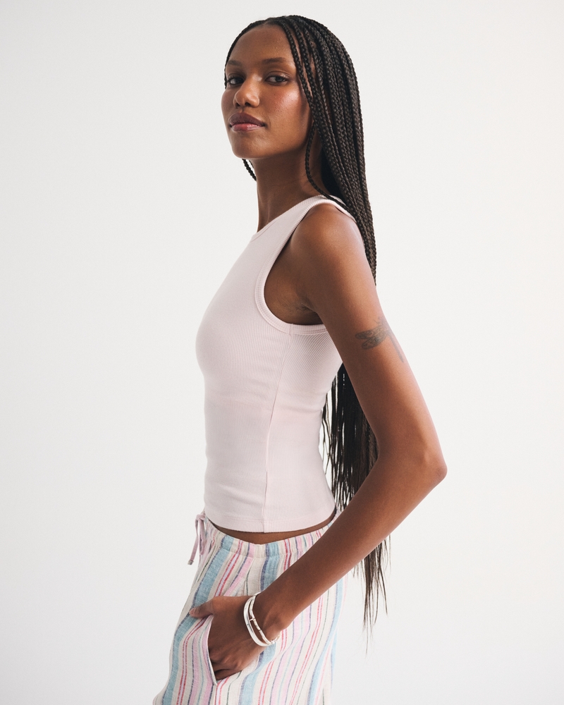 Bra-Free Rib High-Neck Tank 상세 이미지 4